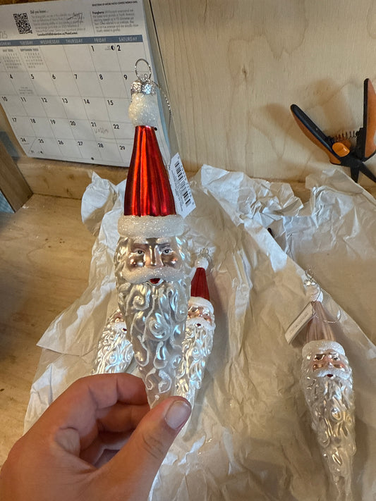 Santa Icicle Ornament ASST