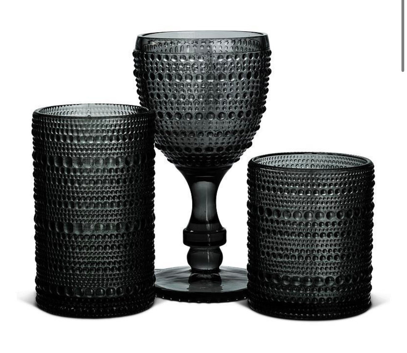 Pebble Finish Glassware