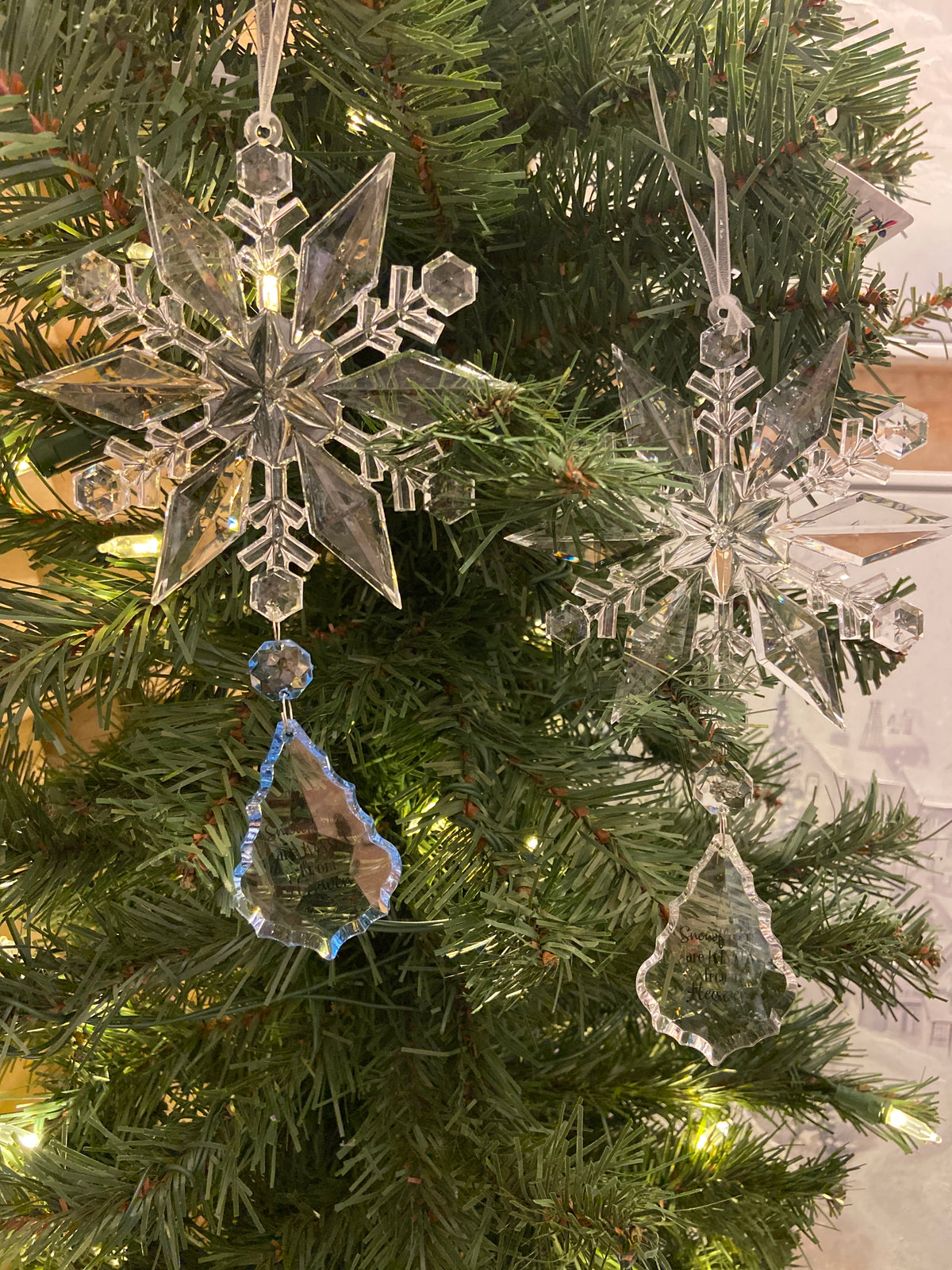 Acrylic Kisses From Heaven Snowflake Ornament