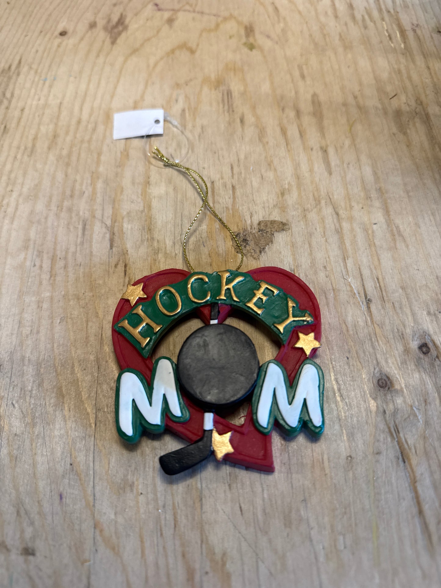 Hockey Mom Heart Ornament