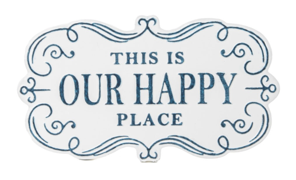 Our Happy Place Metal Wall Decor
