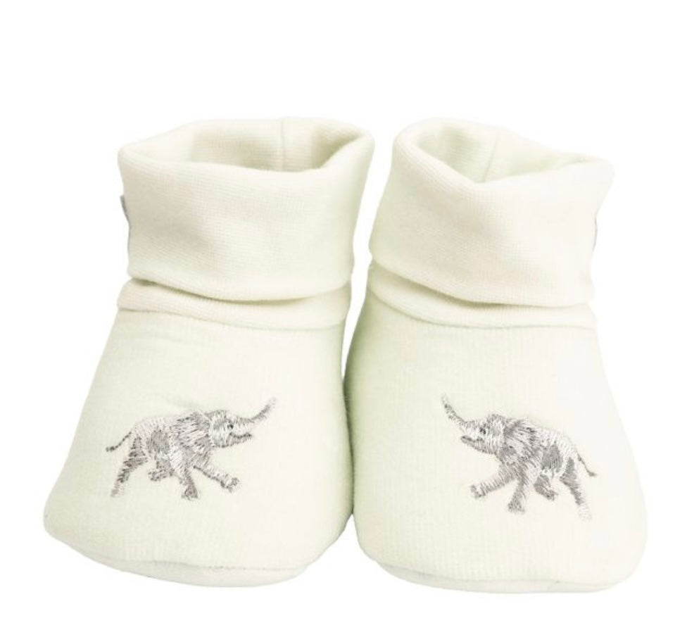 Little Wren - Little Savannah Embroidered Booties -Wrendale Designs