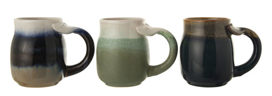 Stoneware Mug w Whale Tail Handle
