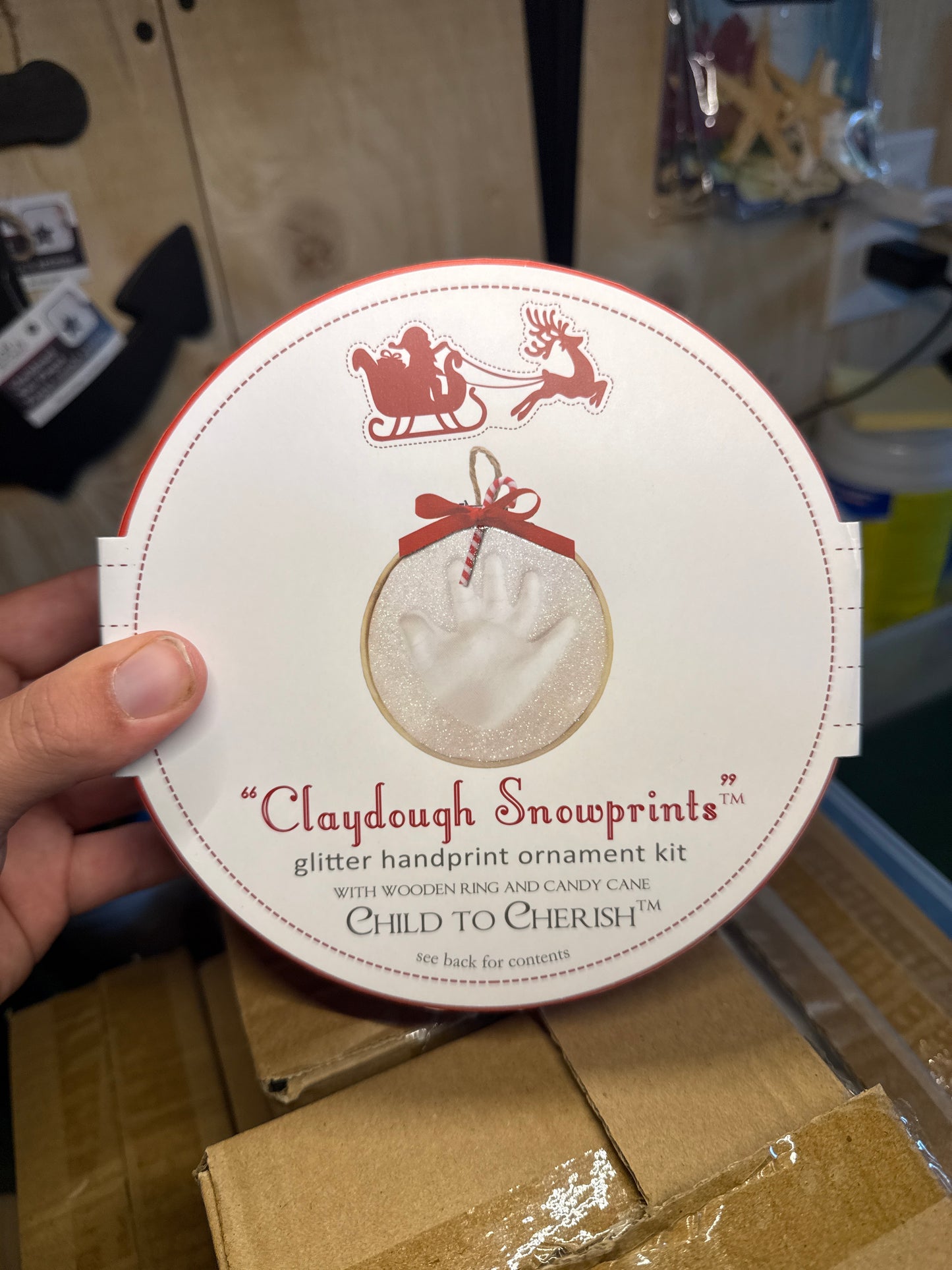Glitter Handprint Ornament Kit