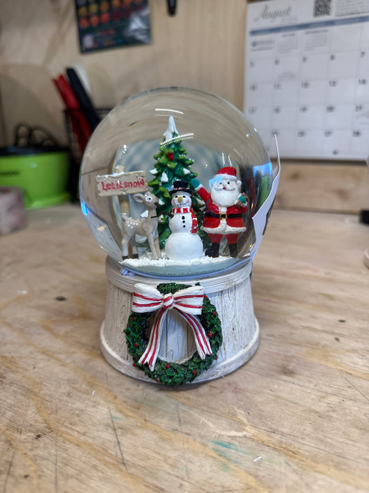 Santa & Snowman Snowglobe