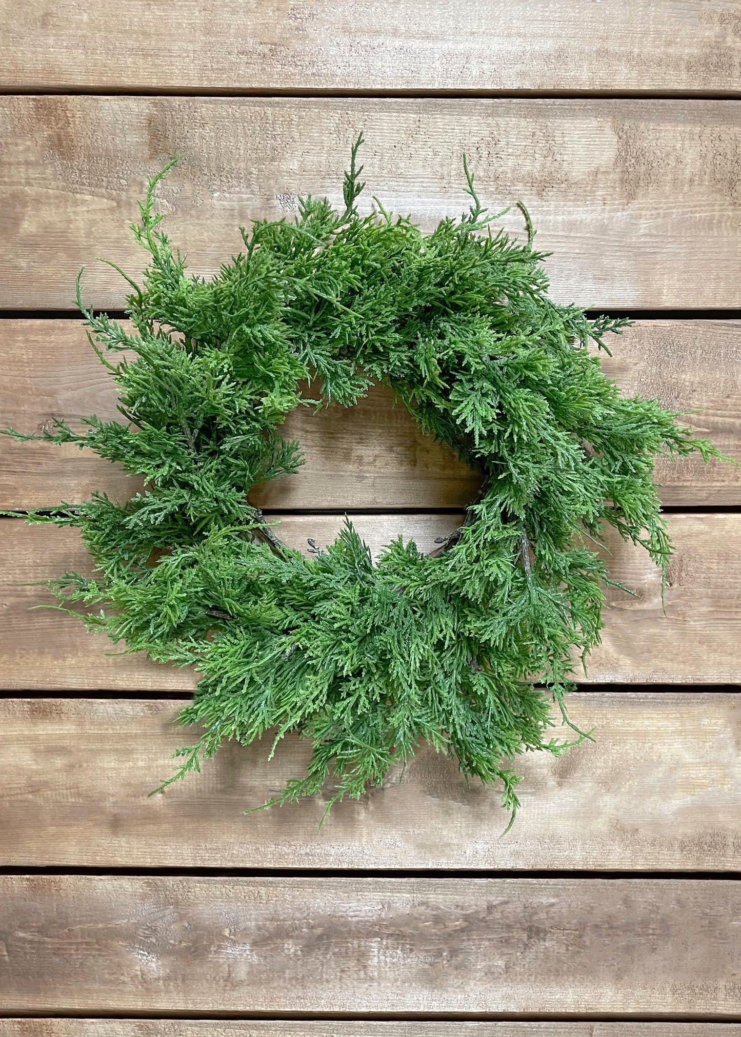 15" Fresh Touch White Cedar Wreath