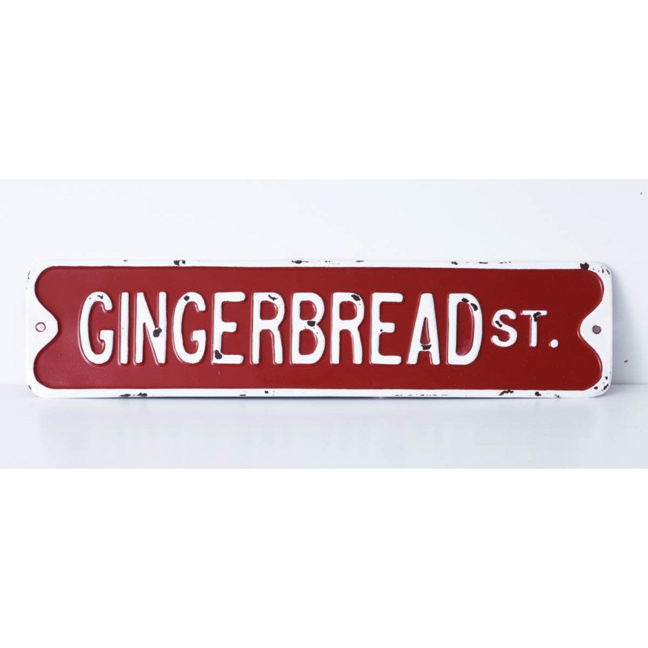 Gingerbread Street Sign