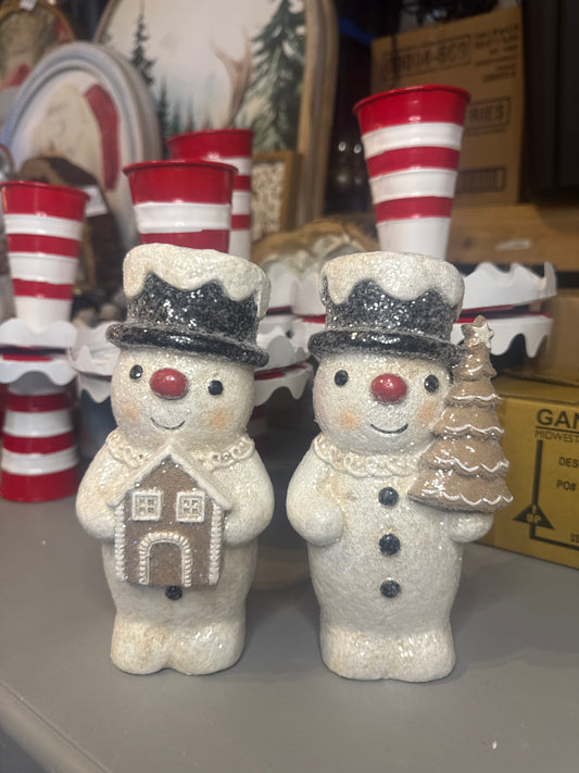 Gingerbread Snowman Figurine ASST