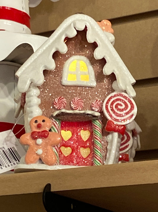 LED 5.5" Gingerbread House