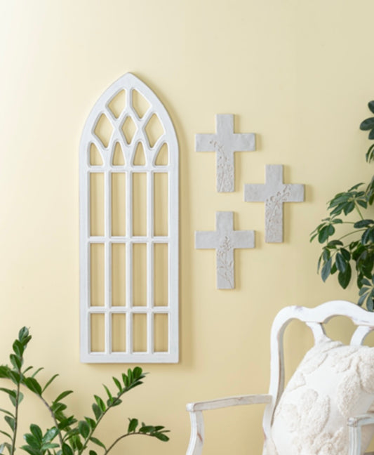 White Wooden Arch Wall Decor