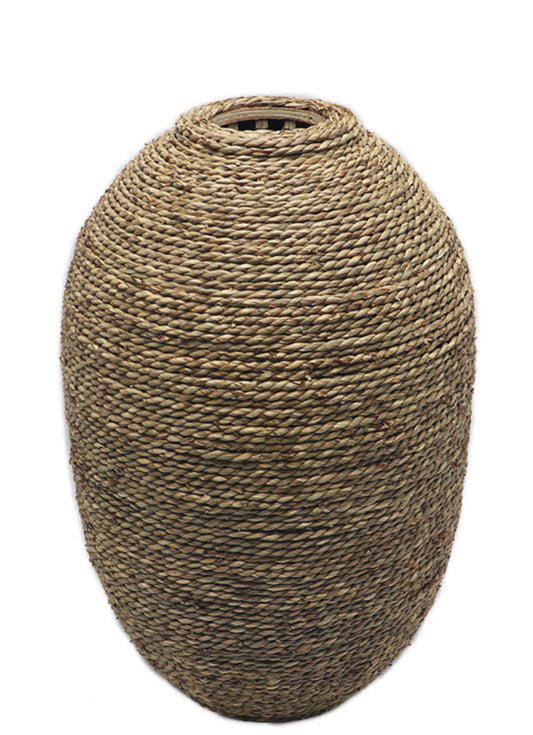 Large Rattan Floor Vase