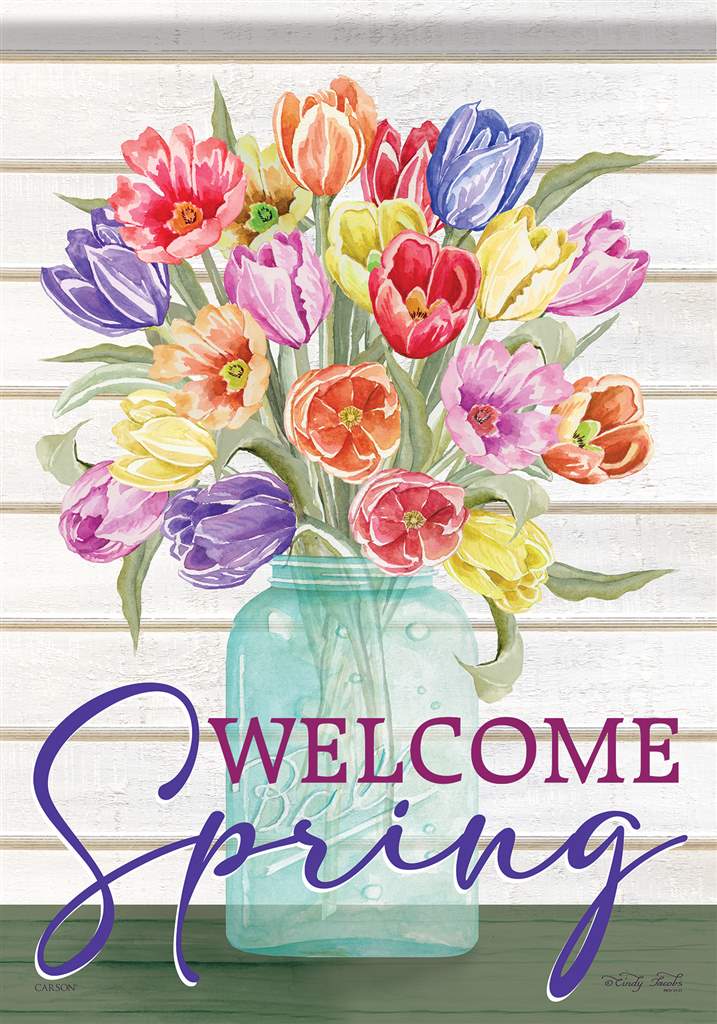 Welcome Spring Flag