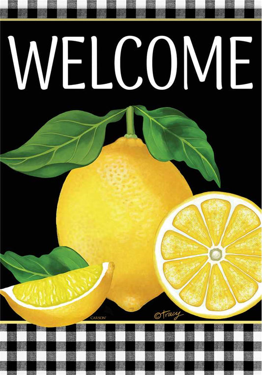 Lemon Summer Large Flag