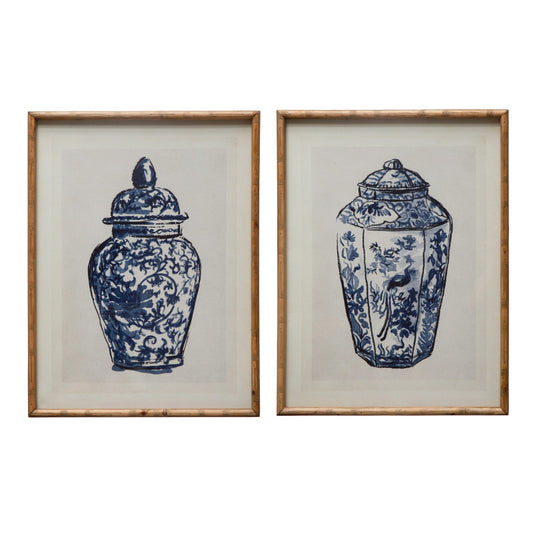 Framed Chinoiserie Artwork ASST ￼