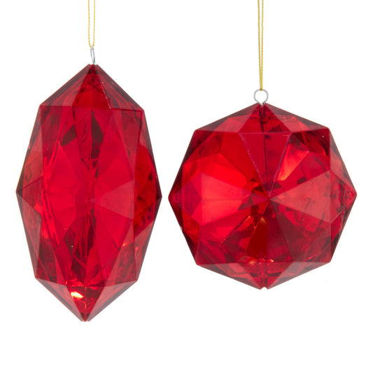 ASST Jewel Ornaments - Red