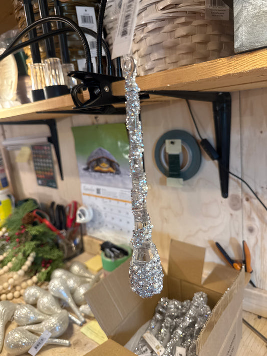 Clear Acrylic Icicle Ornament