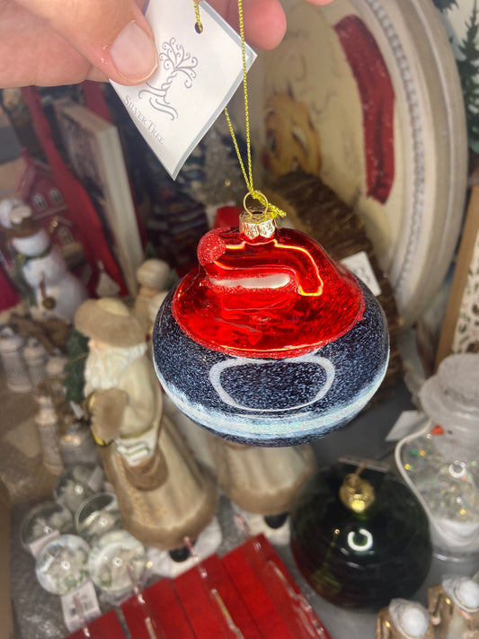 Blown Glass Curling Rock Ornament