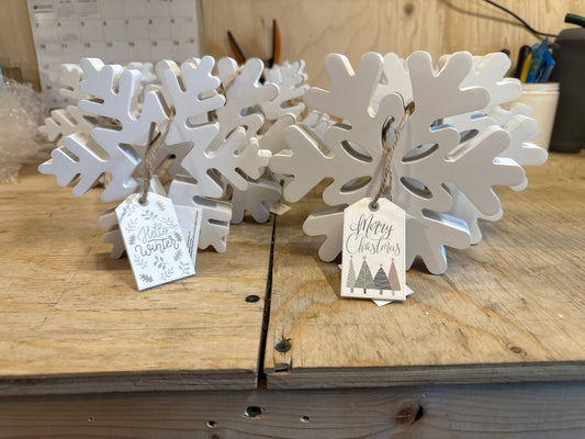 MDF 3D Snowflake ASST
