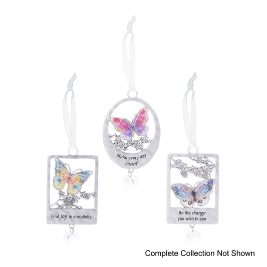 Blooming Butterflies Ornament ASST