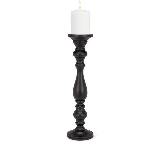 Black Spindle Candle Pillar