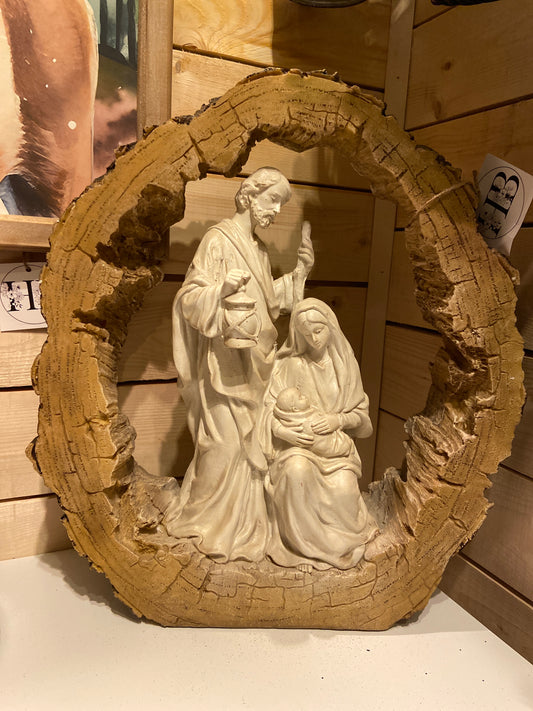 Log Nativity Figurine