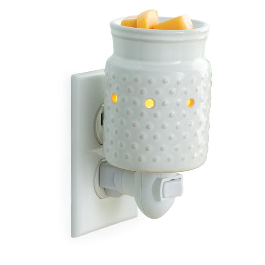 White Hobnail Wall Wax Warmer