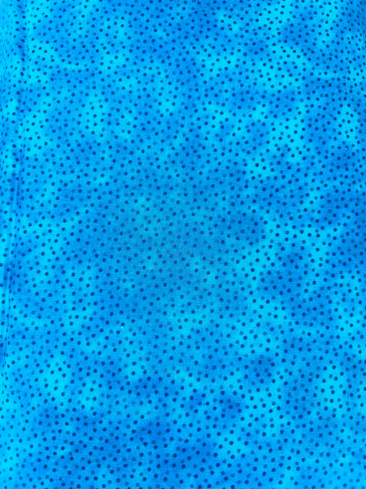 Blue W/Black Polka Dots 108" Backing