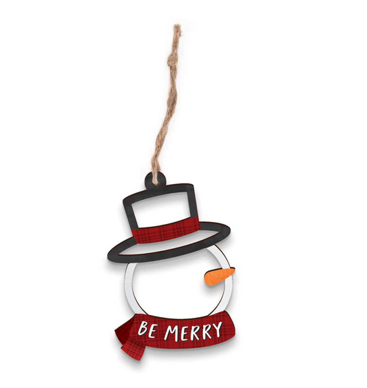 Be Merry Snowman Ornament