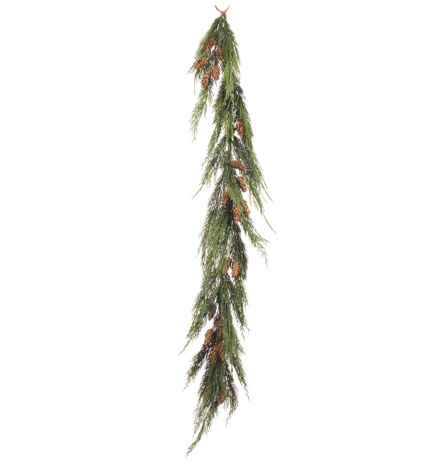 Cedar Garland W/Cones