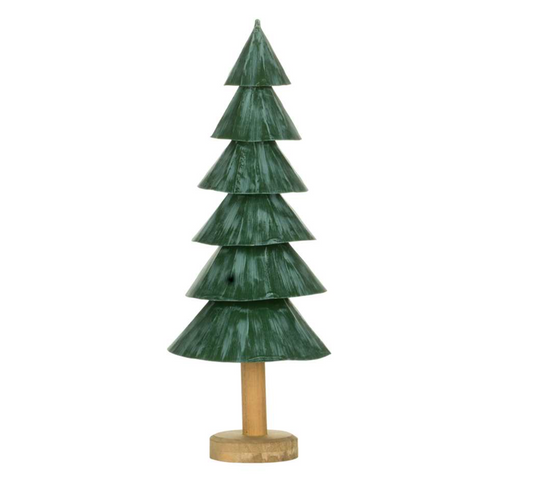 15.5" Metal Tree W/Wood Base