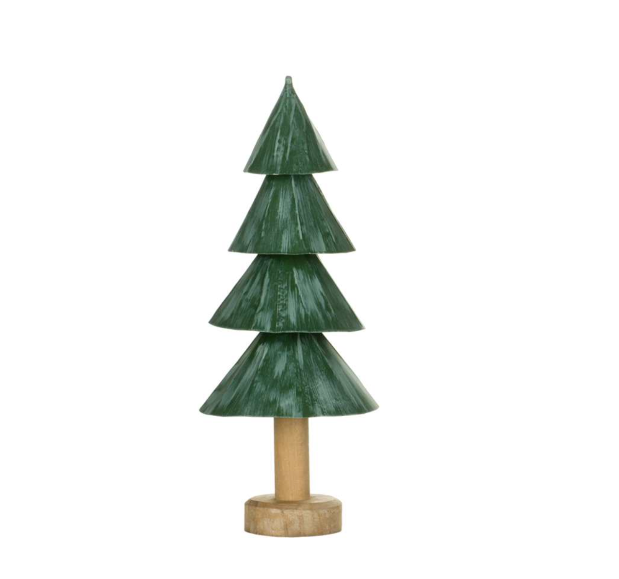 11.5" Metal Tree W/Wood Base