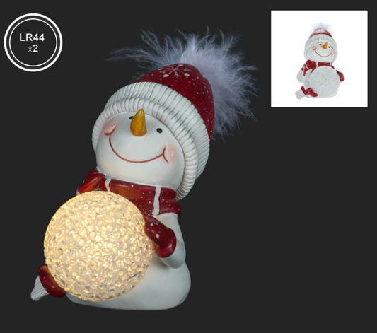 Snowman W/LED Snowball