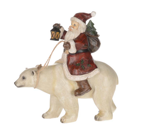 Santa Riding A Polar Bear