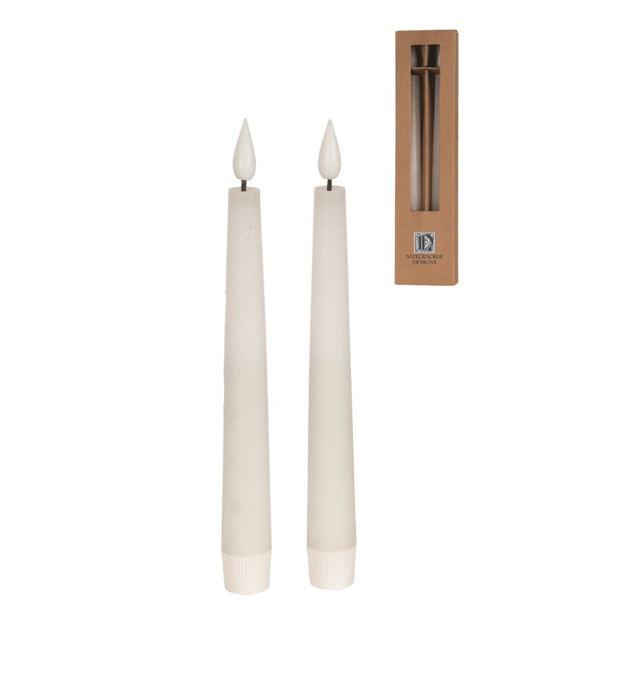 LED Taper Candles White (Set 2)