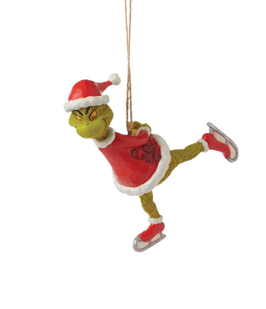 Grinch Ice Skating Ornament - Jim Shore