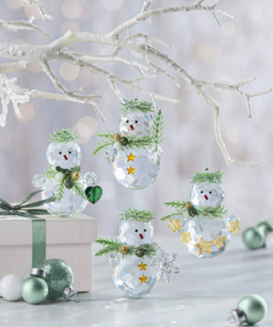 Teeny Mistletoe Snowmen Ornaments ASST