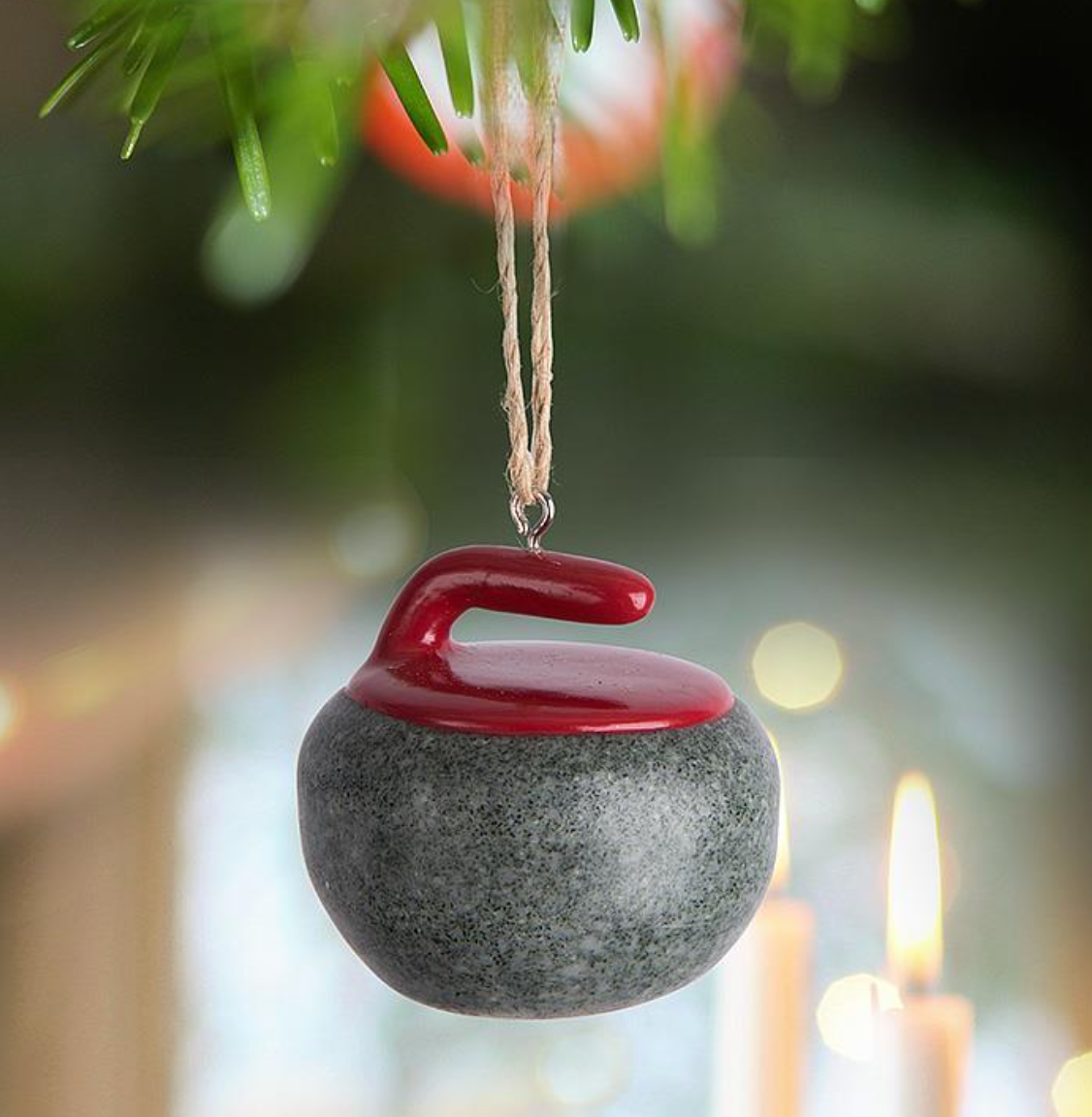 Curling Rock Ornament