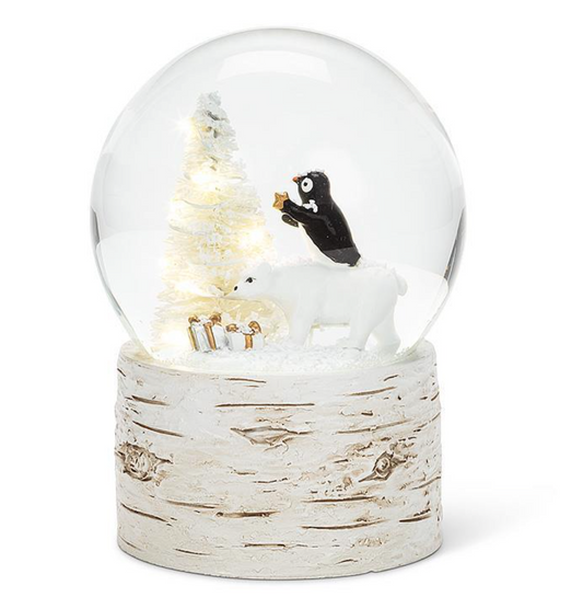 Penguin & Polar Bear LED Snow Globe