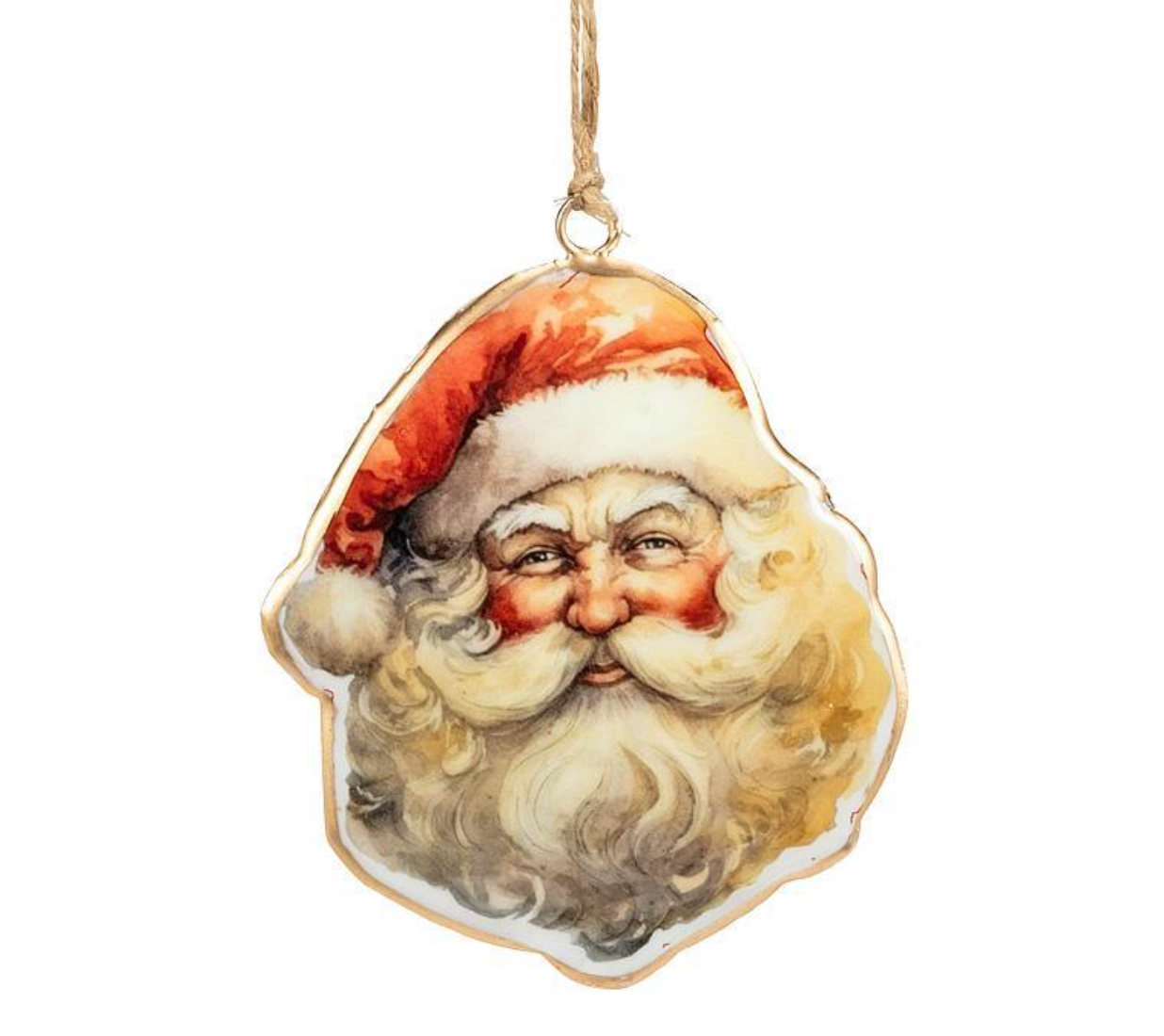 Happy Santa Face Ornament