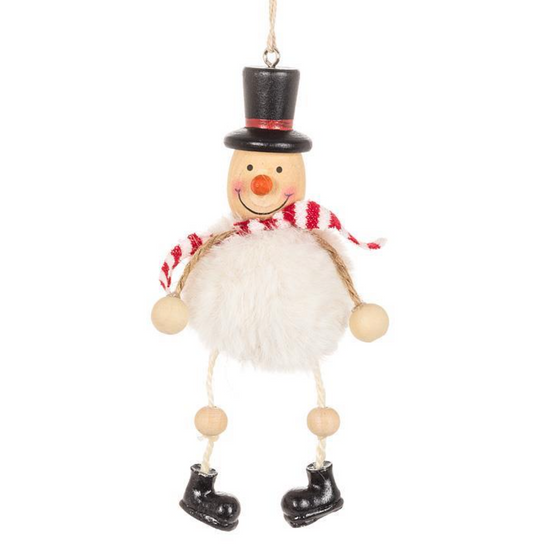 Pom Pom Snowman Ornament