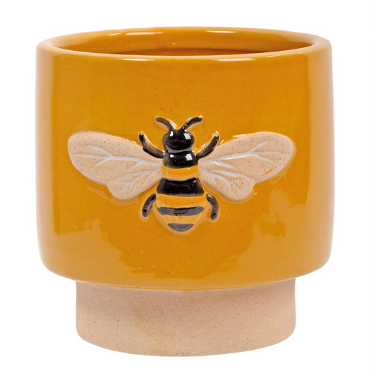 Ceramic Bee Planter 3.25"D