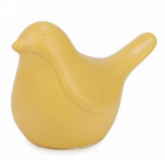 Mustard Yellow Ceramic Bird