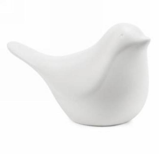 White Ceramic Bird SM