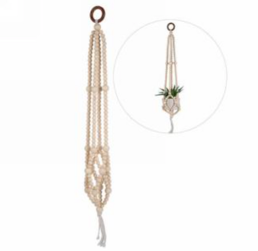 Natural Beaded Plant Hanger