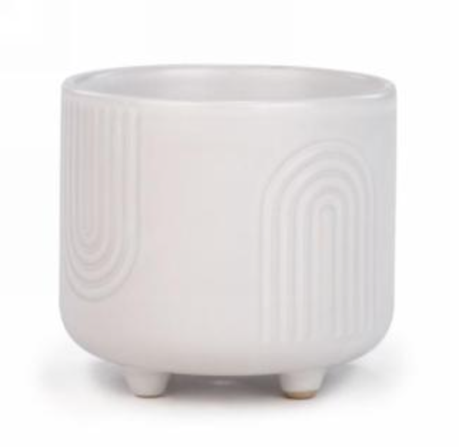 White Arches Pot 4"