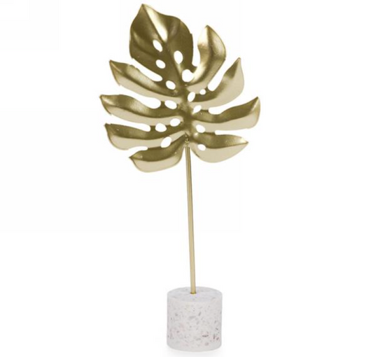 Gold Monstera Leaf
