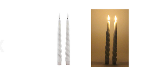 LED Spiral Taper Candle Set/2