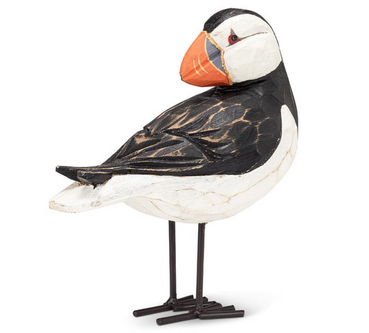 Large Carved Puffin