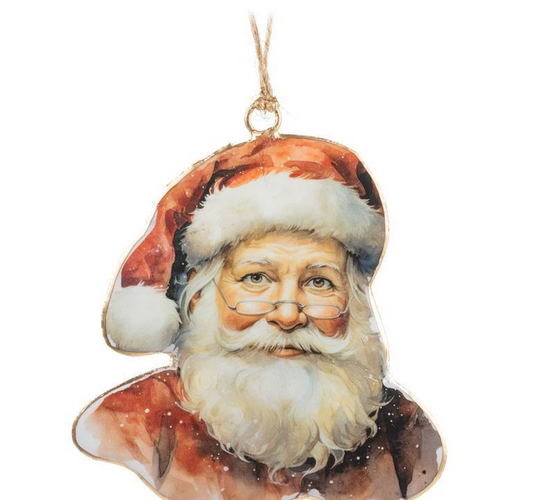 Santa W/ Spectacles Ornament