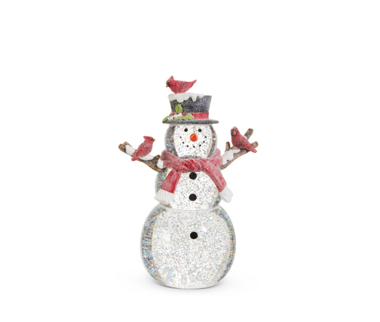 12" Swirling Glitter Lighted Snowman RAZ